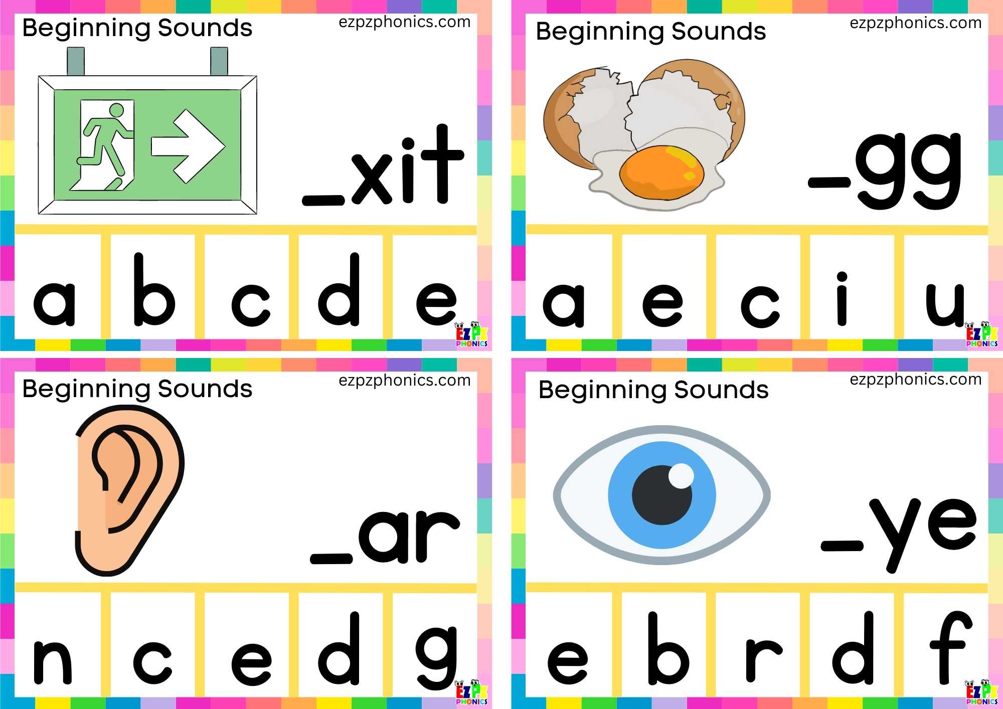 Letter E Finish The Word And Clip The Correct Letter 1